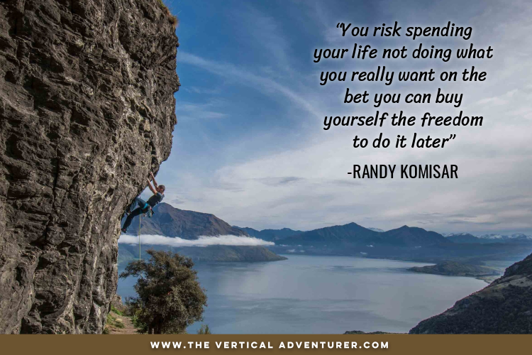 “You risk spending your life not doing what you really want on the bet you can buy yourself the freedom to do it later” -Randy Komisar