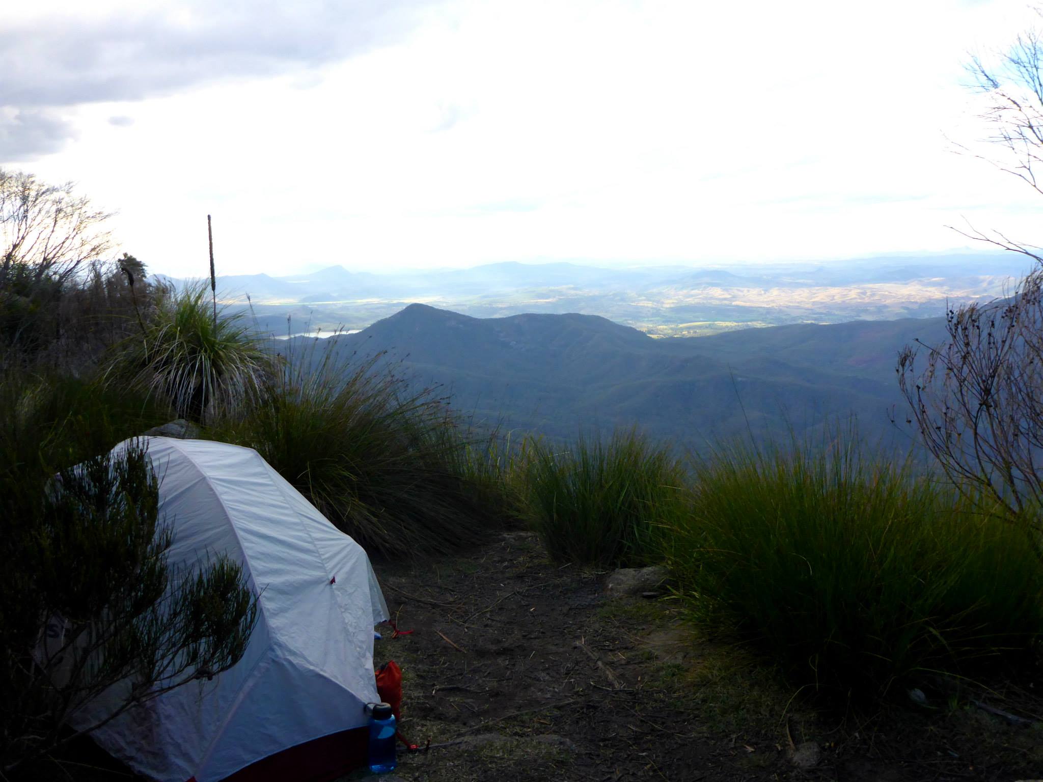 camping on the summit
